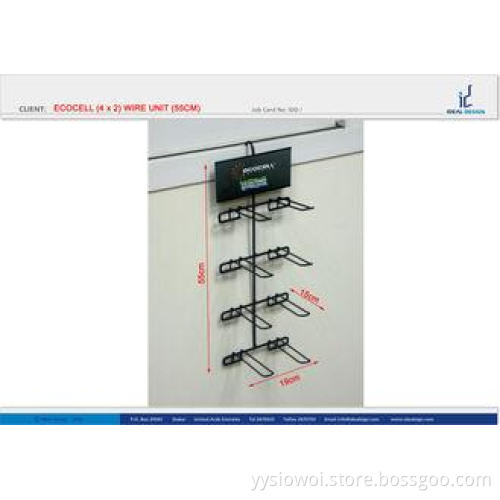 Black Wall Mounted Metal Display Racks And Stands For Super